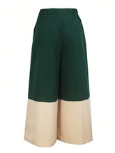 Women's High Waisted Contrast Color Pocket Pants, Mother's Day Gift